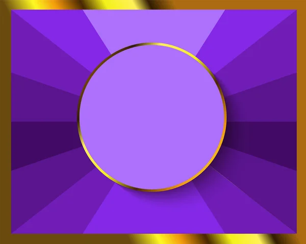 Фіолетова Золота Порожня Вітальна Листівка — стоковий вектор