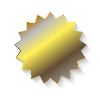 Altın yıldız etiket boş izole