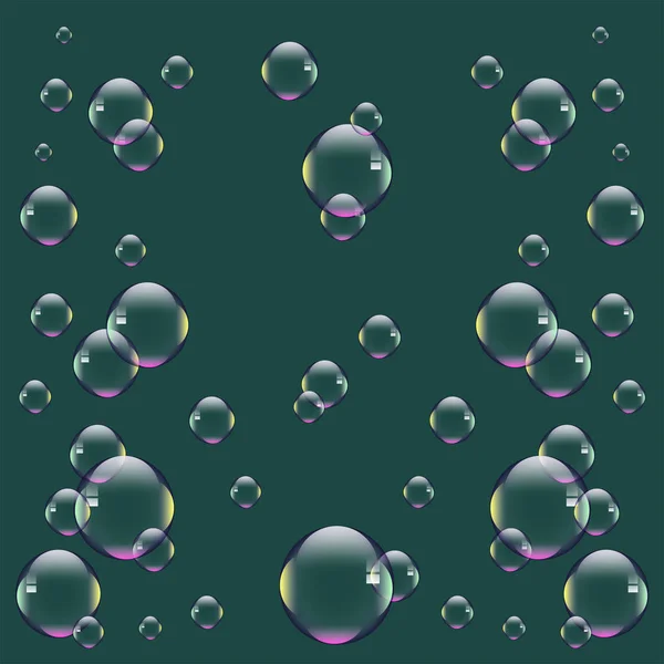Прозрачный Декор Мыльного Пузыря — стоковый вектор