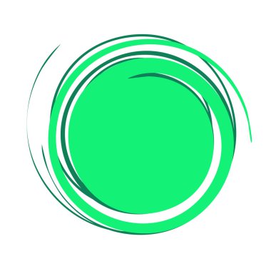 Beyaz arka plan üzerinde huni çerçevesi yeşil