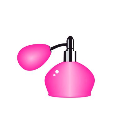 Beyaz arka planda parfüm şişesi