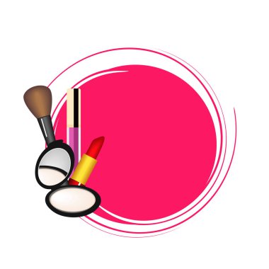 Beyaz arka plan üzerinde kadın kozmetik