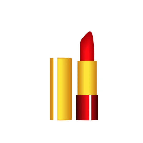 Rouge Lèvres Rouge Sur Fond Blanc — Image vectorielle