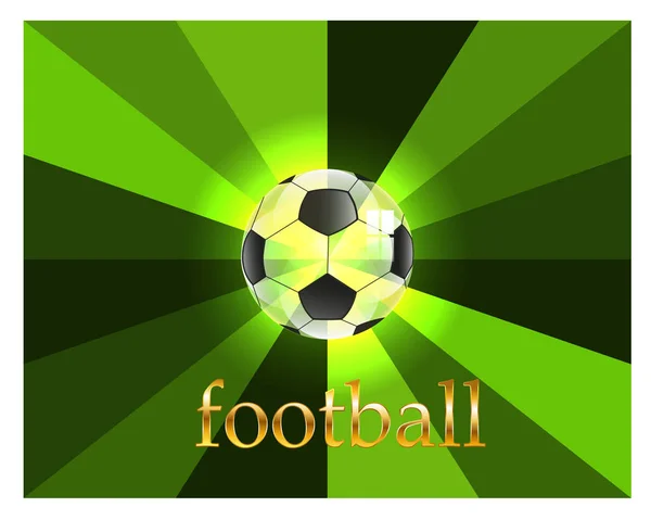 Plakat Piłki Nożnej Piłka Znak Cel — Wektor stockowy
