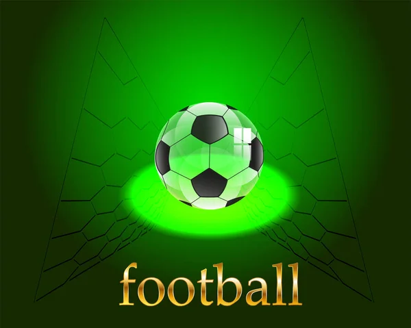 Affiche Football Balle Signe — Image vectorielle
