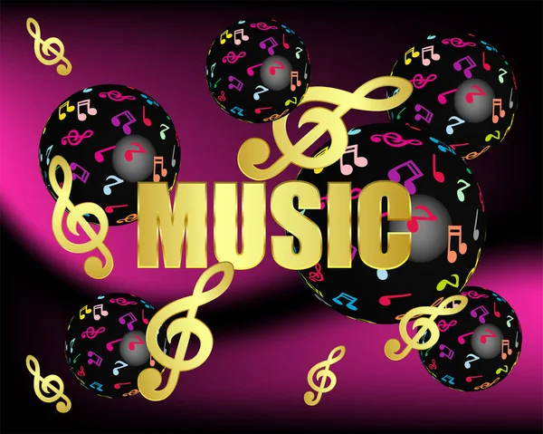 Música Danza Fiesta Banner Decoración — Vector de stock