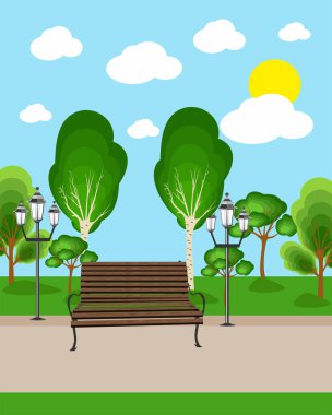 Peyzaj yaz vektör arka plan dekor