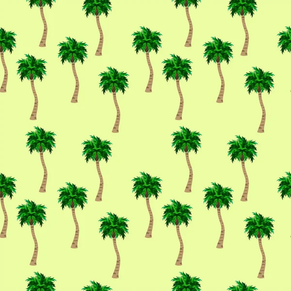 Palm Bomen Planten Naadloze Patroon — Stockvector