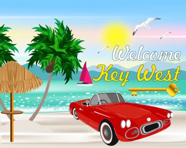 Hoşgeldiniz Key West afiş dekor