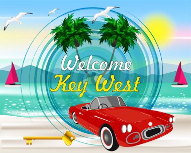 Hoşgeldiniz Key West afiş dekor