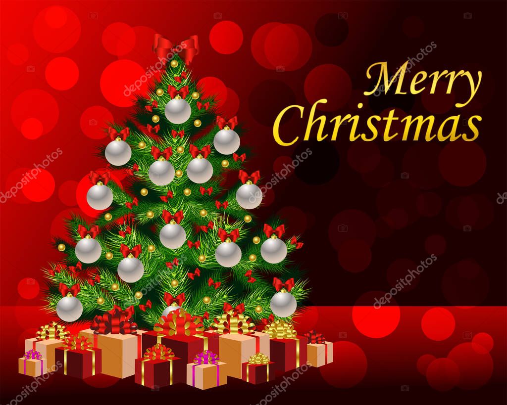 Merry Christmas greeting card decor