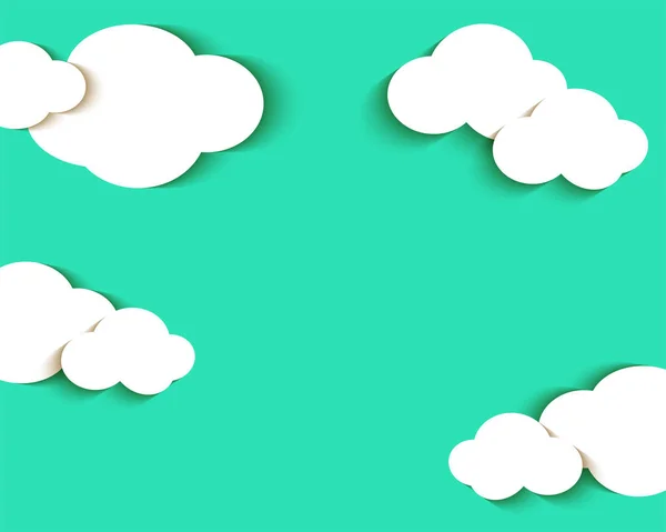 Cloud Achtergrond Met Schaduw Decor — Stockvector