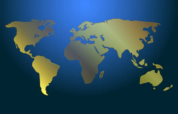 Carte Monde Fond Sombre Décor — Image vectorielle