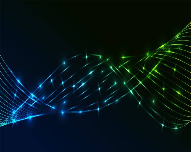 Arka plan 3d neon çizgiler dekor