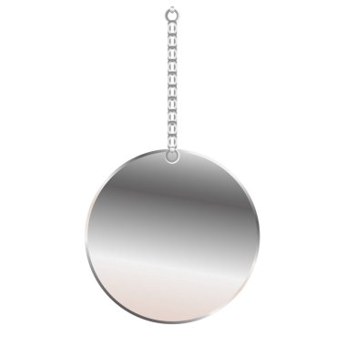 Gümüş zincir dekor yuvarlak etiket