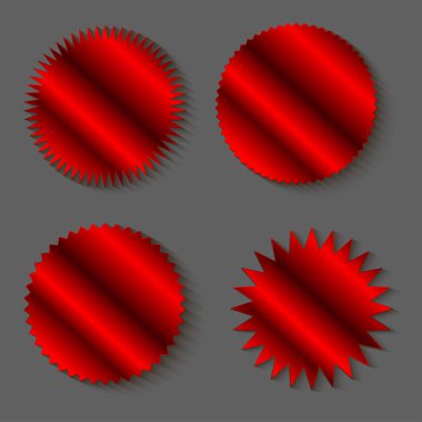 Yıldız etiket boş dekor izole