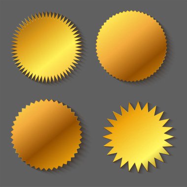 Yıldız etiket boş dekor izole