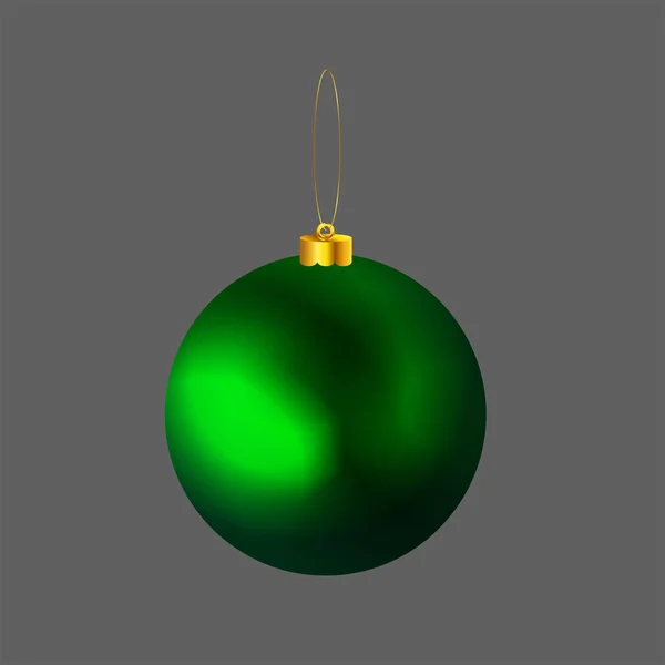 Стеклянная Игрушка Рождество Изолирован Зеленый — стоковый вектор