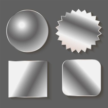 Şekiller boş etiketleri kare, daire, yıldız