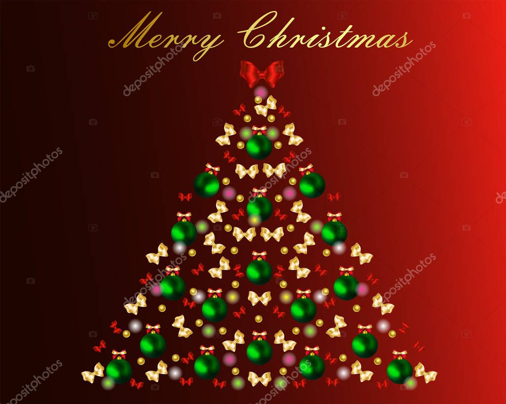 Merry Christmas greeting card decor