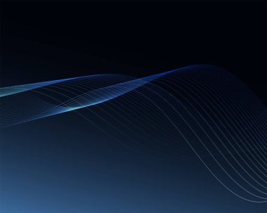 Karanlık arka planda renkli vektör dalgası duman 