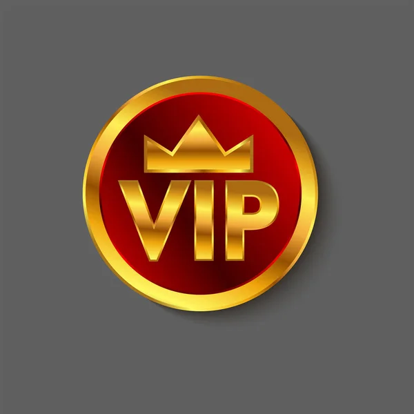 Vip Sticker Gold Isolated Decor — Stock Vector