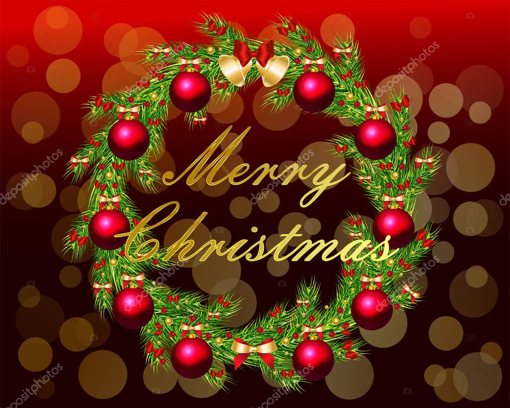 Merry Christmas greeting card decor