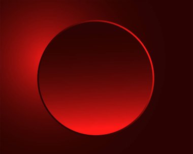 Arka plan çerçevesi yuvarlak minimalist kırmızı