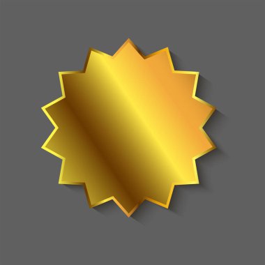 Yıldız etiket boş dekor izole