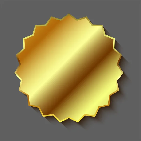 Altın Yıldız Sticker Boş Dekor — Stok Vektör