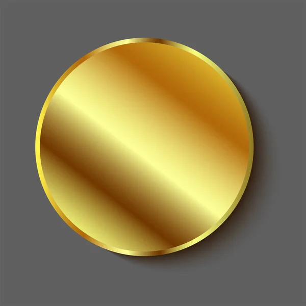 Gold Aufkleber Isoliert Mit Schatten — Stockvektor