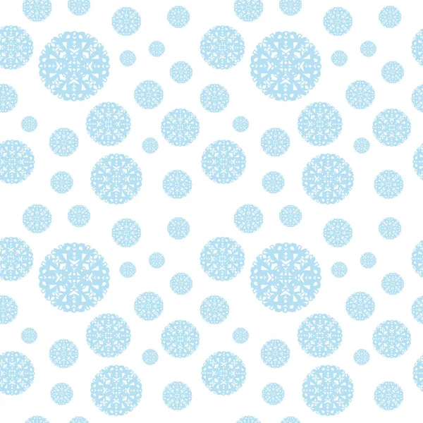 スノーフレークシームレスなパターンファブリックの装飾 — ストックベクタ