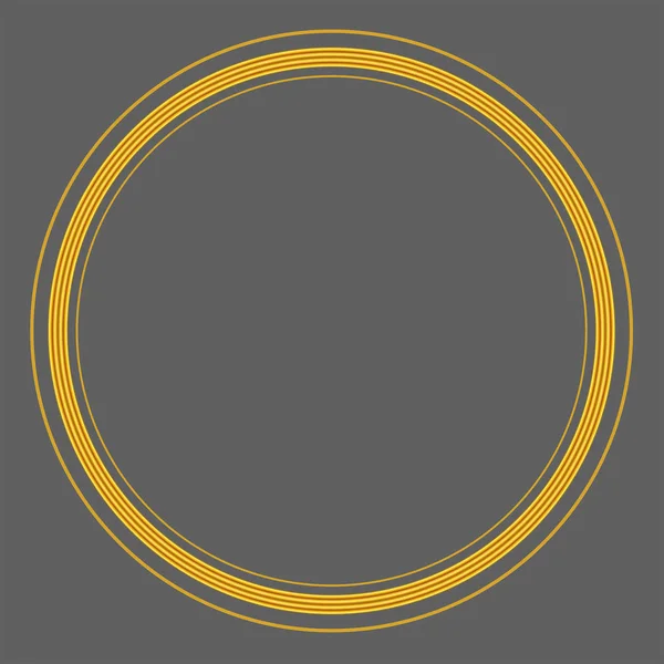 Frame Decoratie Gouden Cirkel Geïsoleerd — Stockvector