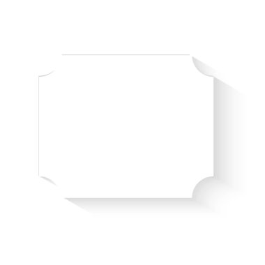 Etiket beyaz ve gölgeli.