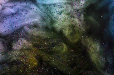 kavramsal karanlık cosmos arka plan ile parlayan bir yıldız olarak 