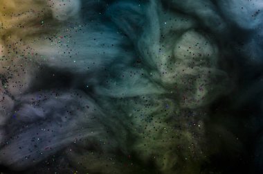 kavramsal karanlık cosmos arka plan ile parlayan bir yıldız olarak 