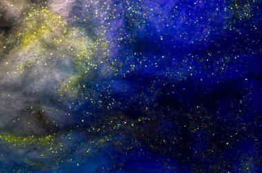 kavramsal karanlık cosmos arka plan ile parlayan bir yıldız olarak 