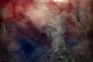 kavramsal karanlık cosmos arka plan ile parlayan bir yıldız olarak 