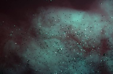 kavramsal karanlık cosmos arka plan ile parlayan bir yıldız olarak 