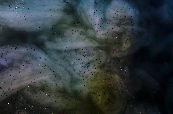 Концептуальный Темный Космос Фон Блестками Звезды — стоковое фото