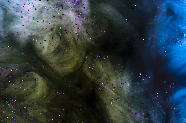 Fondo Conceptual Del Cosmos Oscuro Con Purpurina Como Estrellas — Foto de Stock