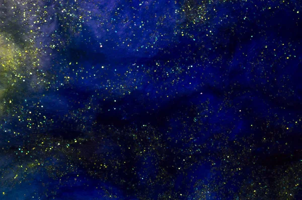 Fundo Cosmos Escuro Conceitual Com Brilhos Como Estrelas — Fotografia de Stock