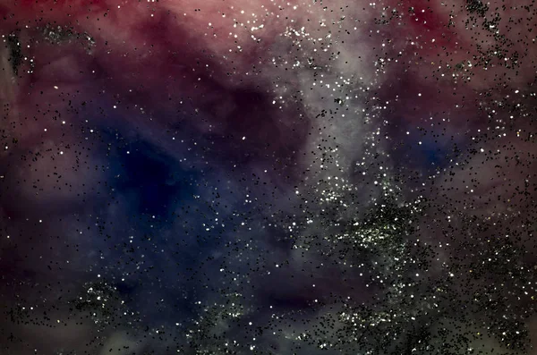Conceptual Dark Cosmos Background Glitters Stars — Stock Photo, Image