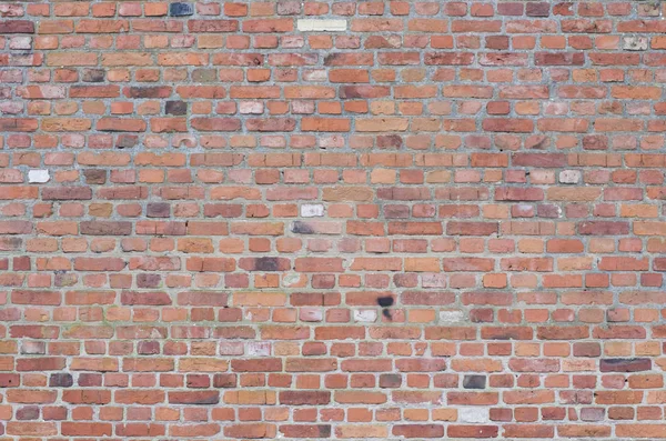 Vieux Mur Briques Endommagé Avec Béton — Photo