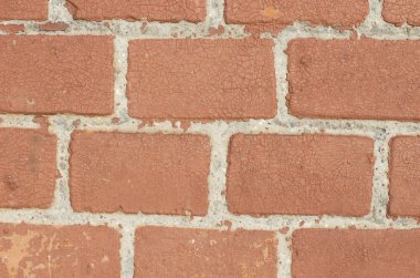 eski hasarlı tuğla duvar beton ile