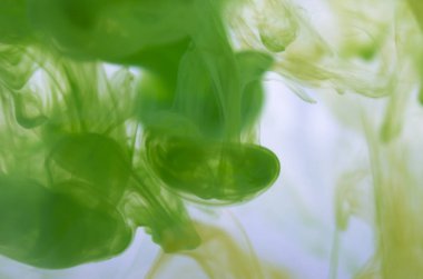 yeşil beyaz arka plan üzerinde duman bulutları