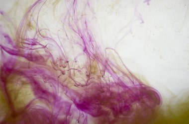 Su, mürekkep lekesi, arka plan akrilik renkler 