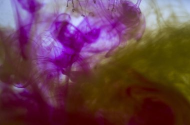 Su, mürekkep lekesi, arka plan akrilik renkler 