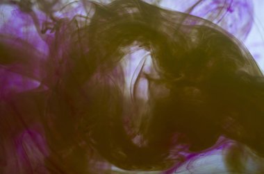 Su, mürekkep lekesi, arka plan akrilik renkler 