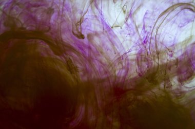 Su, mürekkep lekesi, arka plan akrilik renkler 